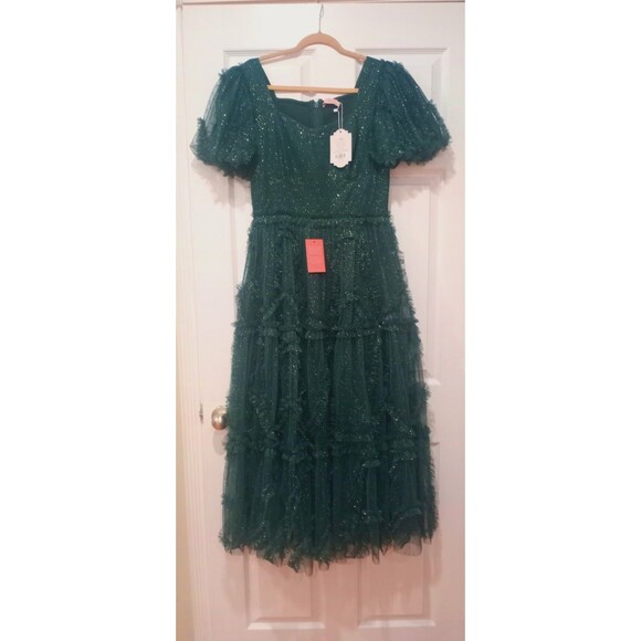 NWT Ivy City Co Layla Dress in Emerald Size 8 - Picture 13 of 13